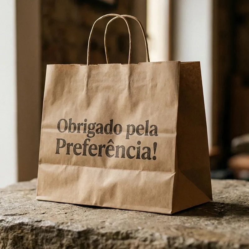 Exemplo: Sacola kraft para delivery