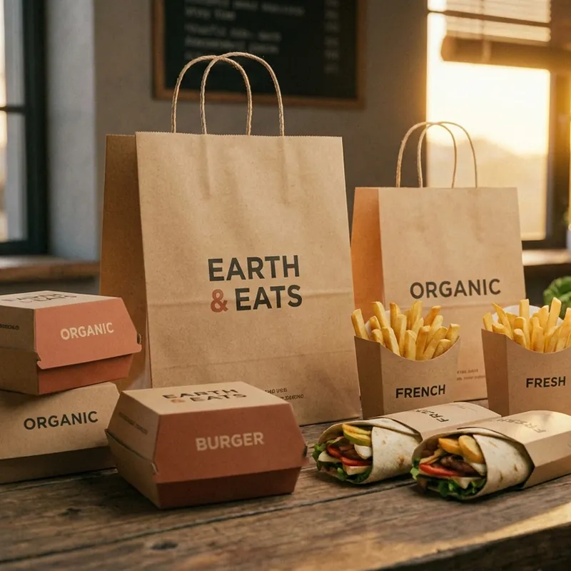 Exemplo de embalagens para o segmento Alimentos e Delivery